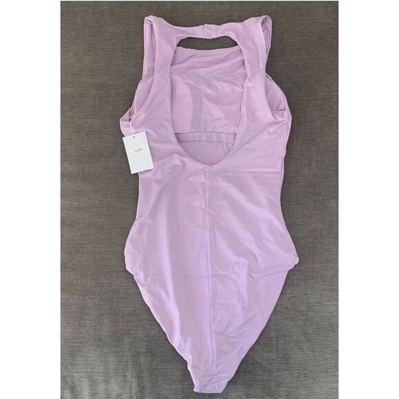 NWT Andie Swim Corsica Womens One Piece Swimsuit SZ M Purple Lavender Open Back - Picture 5 of 5
